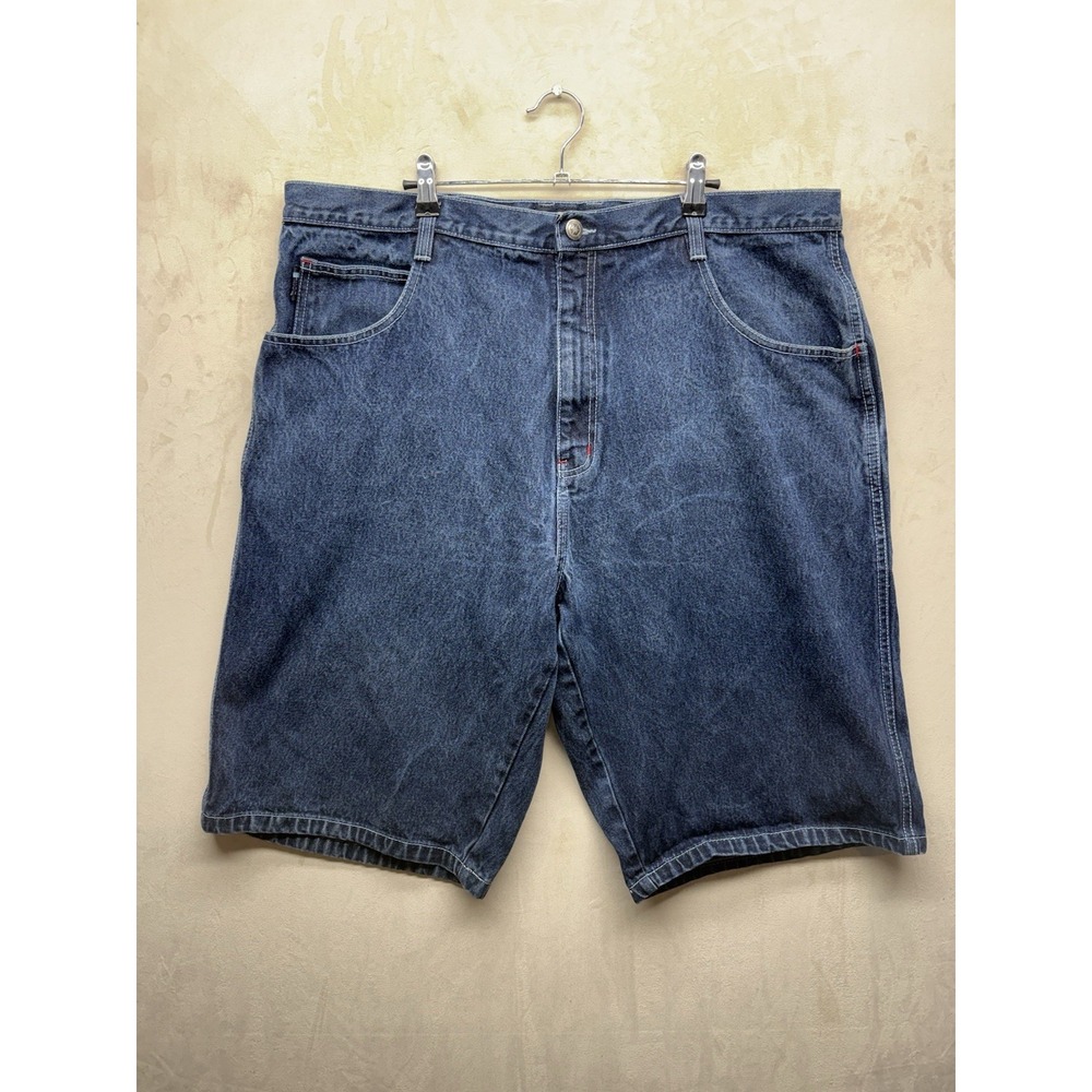 VTG Y2K Southpole Denim Shorts Jorts Mens 42 Blue Red Tab Faded Baggy Jean Loose